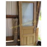 2 antique glass lower panel doors apx 30" x 87"