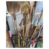 tool holder w shovels gardening tools loppers