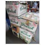 8 boxes full of Grolsch beer bottles