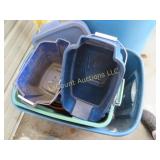 assorted totes pails
