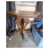 ornate antique half side accent table