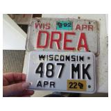 2 motorcycle license plates