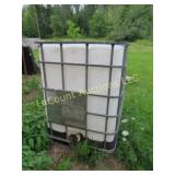 large IBC Tote  tank w metal frame