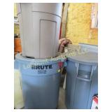 3 trash cans good condition 1 no lid