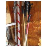 many ski poles & hiking poles