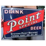 tin Point beer sign