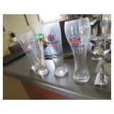 beer glsasses jigger glass stir sticks
