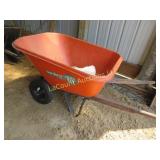 2 wheeled plastic wheel barrow True Temper