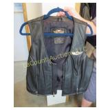 Harley Davidson Leather motorcycle vest womens XL