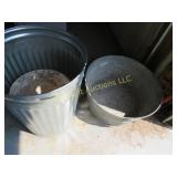 galvanized tub trash can