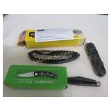 4 pocket knives little torpedo Buck Cabe