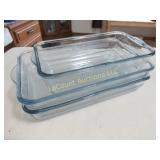 Fire King Blue Sapphire Philbe 3 loaf pans