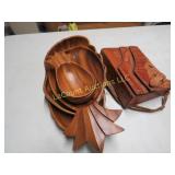 wood bowls pineapple alligator purse