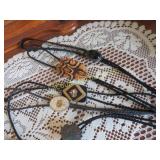 assorted bolo ties one sterling one featherlike