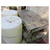 stainless top table 2 barrels