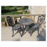 cast patio bistro set