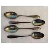 4 sterling silver spoons 33.6 g