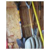 8 gardening tools shovels tined fork assorted