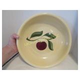vintage Watt apple shallow bowl spaghetti green