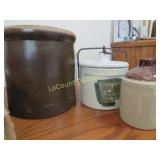 cheese crock crock jug & brown crock