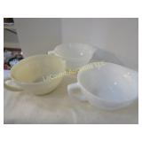 3 vintage fire King batter bowls pitchers