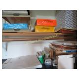 office supplies paper folders on right 2 shelves