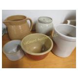 stoneware pitcher crocks bowl