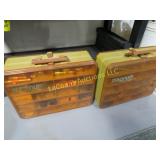 fishing tackle boxes w contents flashlights misc