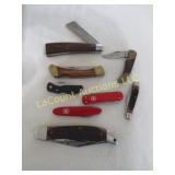 8 pocket knives schrade Valor others
