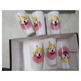 6 Hazel Atlas clown glasses