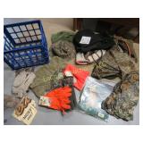 crate w hunting clothing gloves camo mosq nets