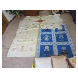 assorted small quilts some vintage amish pillows