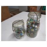 2 jars marbles
