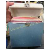 45 record case w assorted 45s