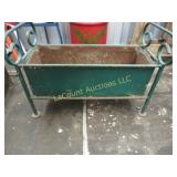 vintage metal planter plant stamd
