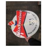 tin Budweiser beer sign