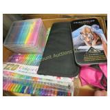 colored pencils markers drawing supplies