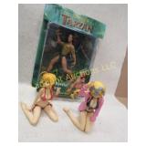 2 anime figures Tarzan in blister box