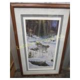 Kelly Framed wolf print signed My Brother Spirit #