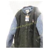 Suede leather NFL jacket coat w tag Carl Banks