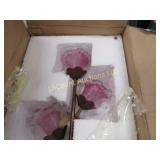 glass & metal flower stake