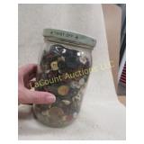 jar vintage buttons many nice selection