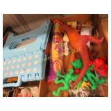 folding step stool Marx disney figures dinosaur