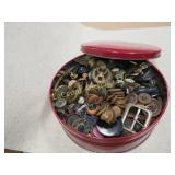 tin vintage buttons many nice selection