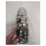 peanut type jar full vintage buttons crafts