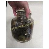 large jar full vintage buttons nice selection