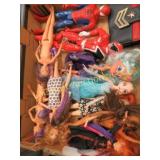 assorted Barbie dolls figures Frozen Spiderman