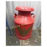 small painted milk can eagle design