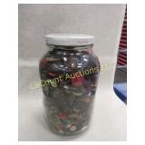 gallon jar full vintage buttons nice selection