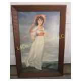 vintage paint by number woman painting Pinky